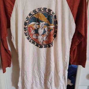 Rock & Roll Cowgirl White and Teal Shirt